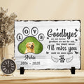 Custom Personalized Memorial Pet Loss Horizontal Lithograph - Gift Idea For Pet Lovers - You Left Paw Prints On My Heart