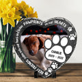 Personalized Memorial Heart Lithograph - Custom Dog Photo - Best Friends Come Into Our Lives and Leave Pawprints On Our Hearts
