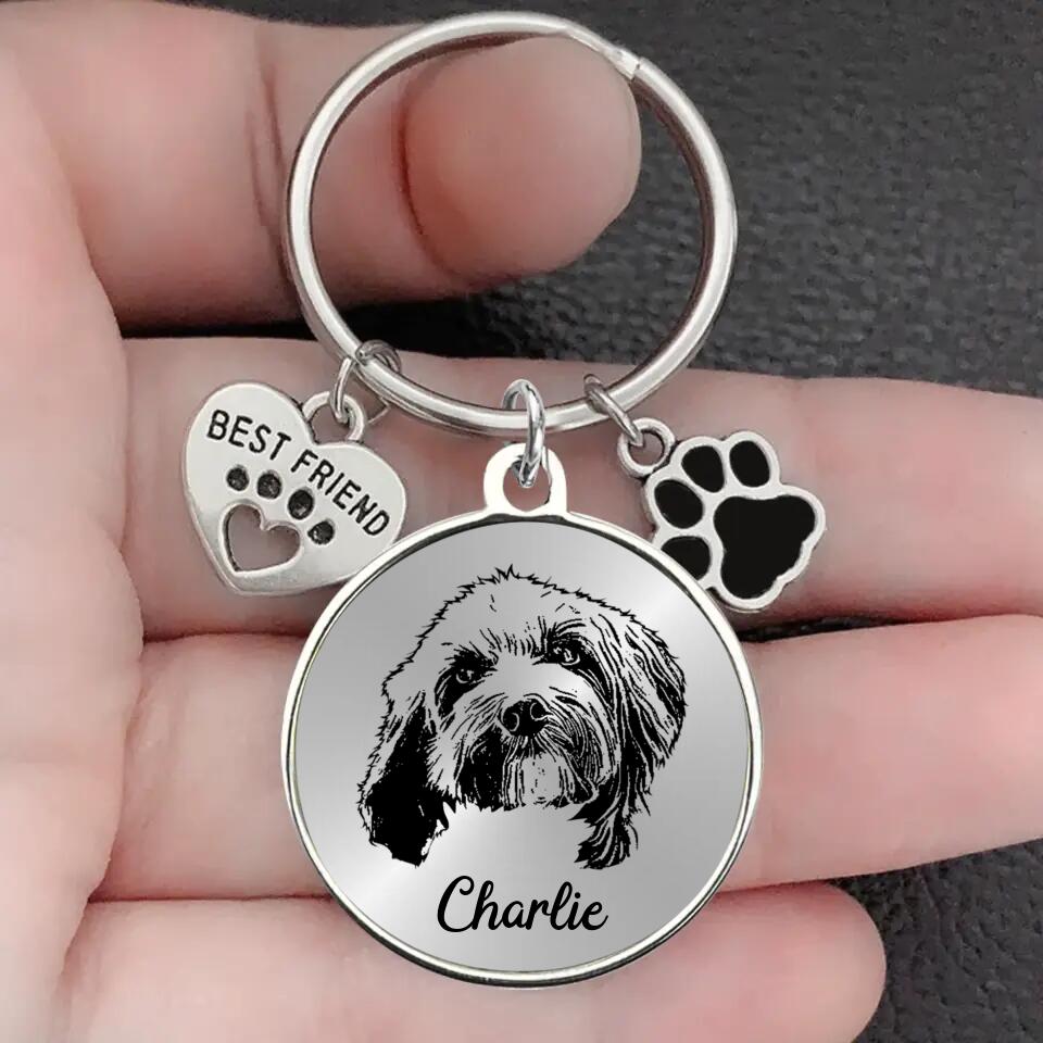 Personalized Pet Photo Keychain | Custom Dog & Cat Memorial Gift