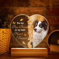 Personalized Memorial Dog Acrylic Night Light - Upload Photo - Memorial Gift Idea For Dog Mom/Dog Dad - You Left Paw Prints On My Heart Forever