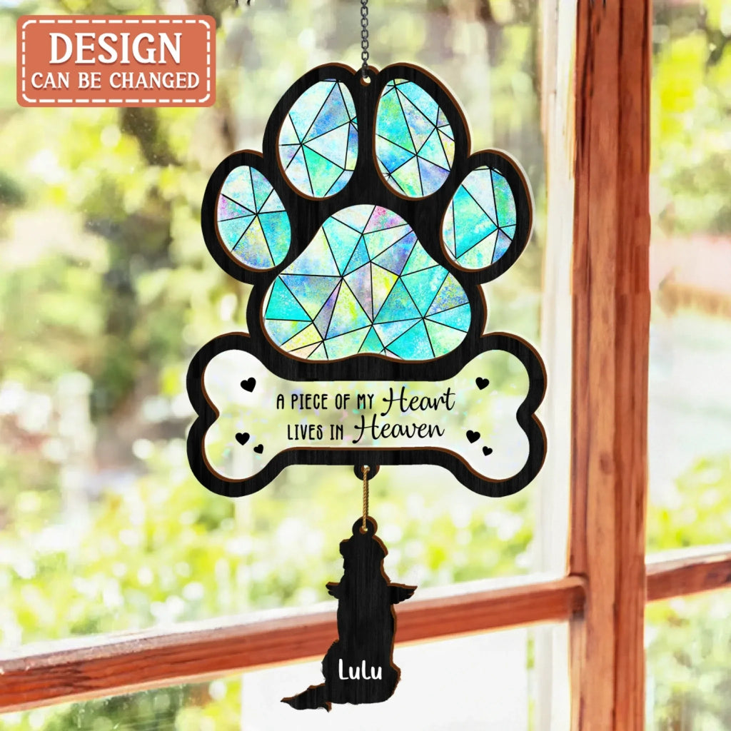 Personalized Memorial Pet 2 Layers Wood Suncatcher - Memorial Gift Idea For Dog/Cat/Horse Owner