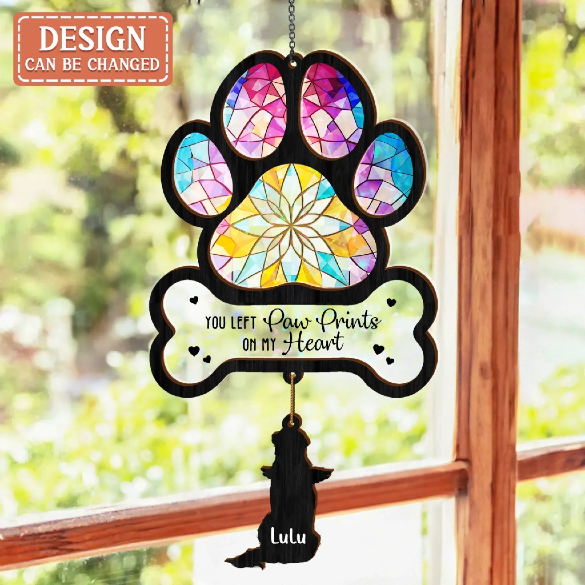 Personalized Memorial Pet 2 Layers Wood Suncatcher - Memorial Gift Idea For Dog/Cat/Horse Owner
