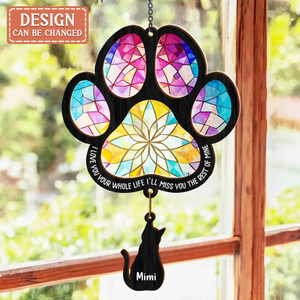 Personalized Memorial Pet 2 Layers Wood Suncatcher - Memorial Gift Idea For Dog/Cat/Horse Owner