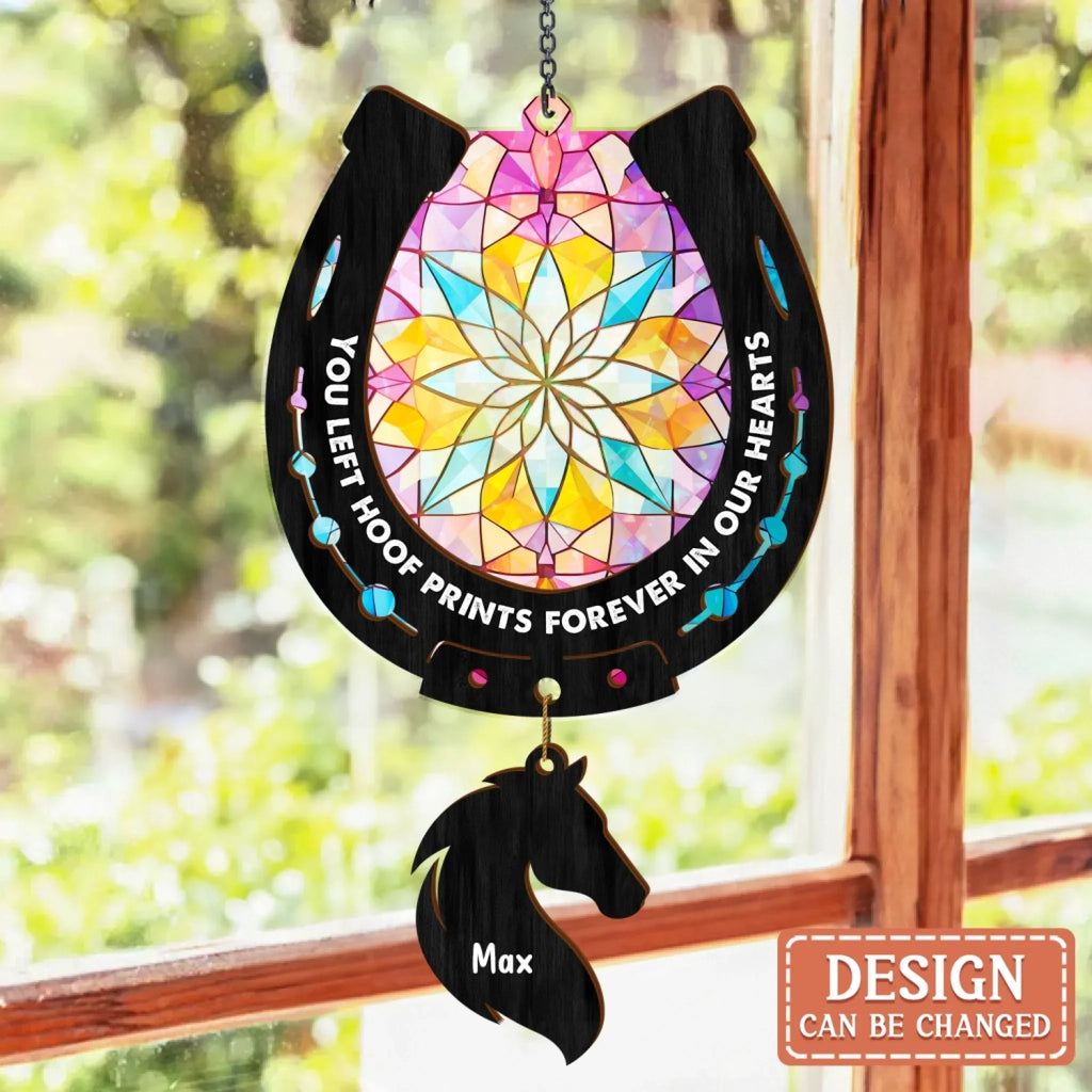 Personalized Memorial Pet 2 Layers Wood Suncatcher - Memorial Gift Idea For Dog/Cat/Horse Owner