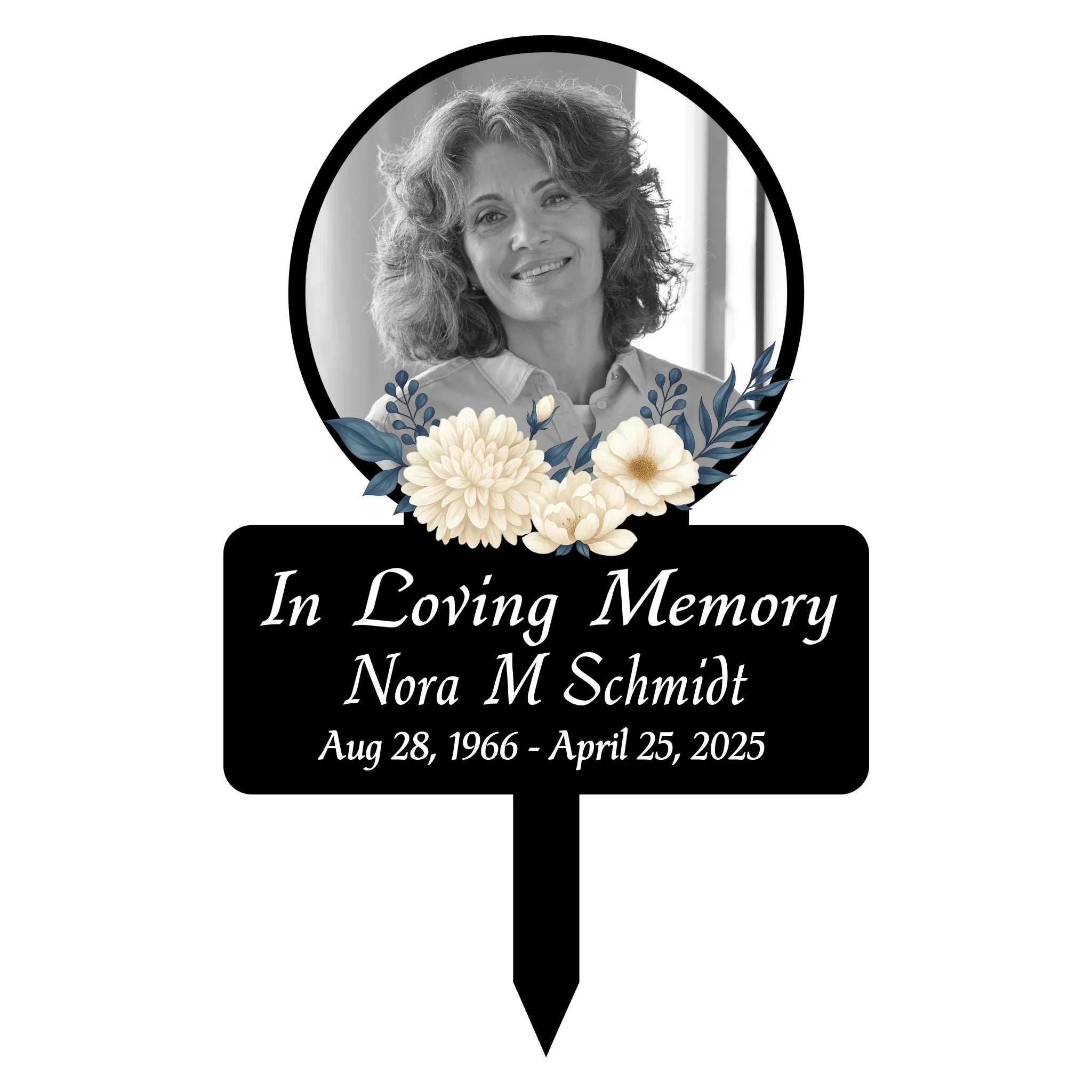 Personalized Memorial Stake Metal Sign - Memorial Gift Idea - Upload Photo - In Loving Memory