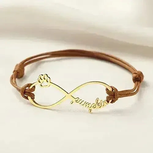 Forever Paw Print Personalized Pet Memorial Bracelet