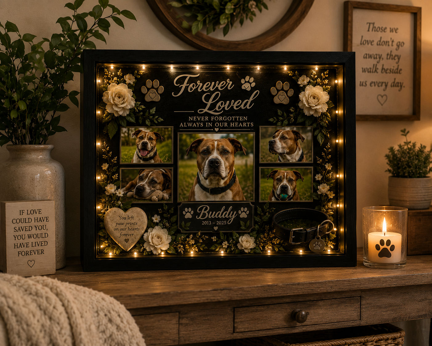 Personalized Dog Memorial Shadow Box | Forever Loved™ Keepsake
