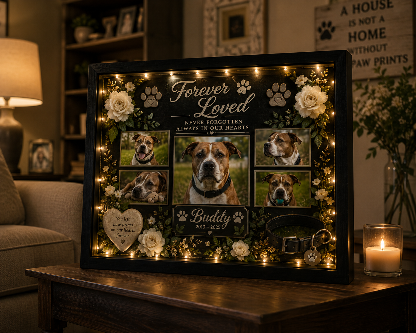 Personalized Dog Memorial Shadow Box | Forever Loved™ Keepsake