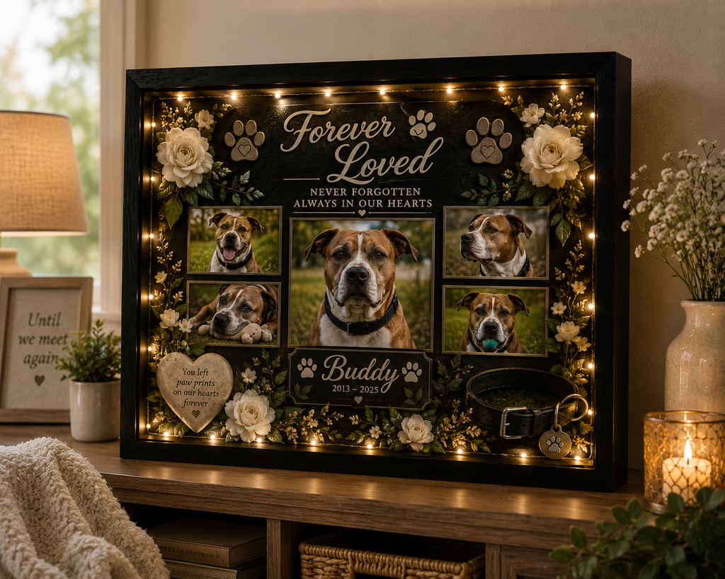 Personalized Dog Memorial Shadow Box | Forever Loved™ Keepsake