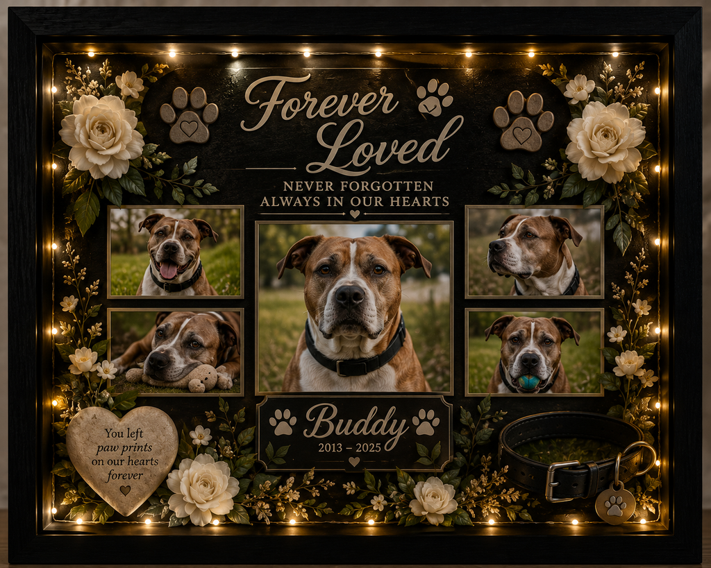 Personalized Dog Memorial Shadow Box | Forever Loved™ Keepsake