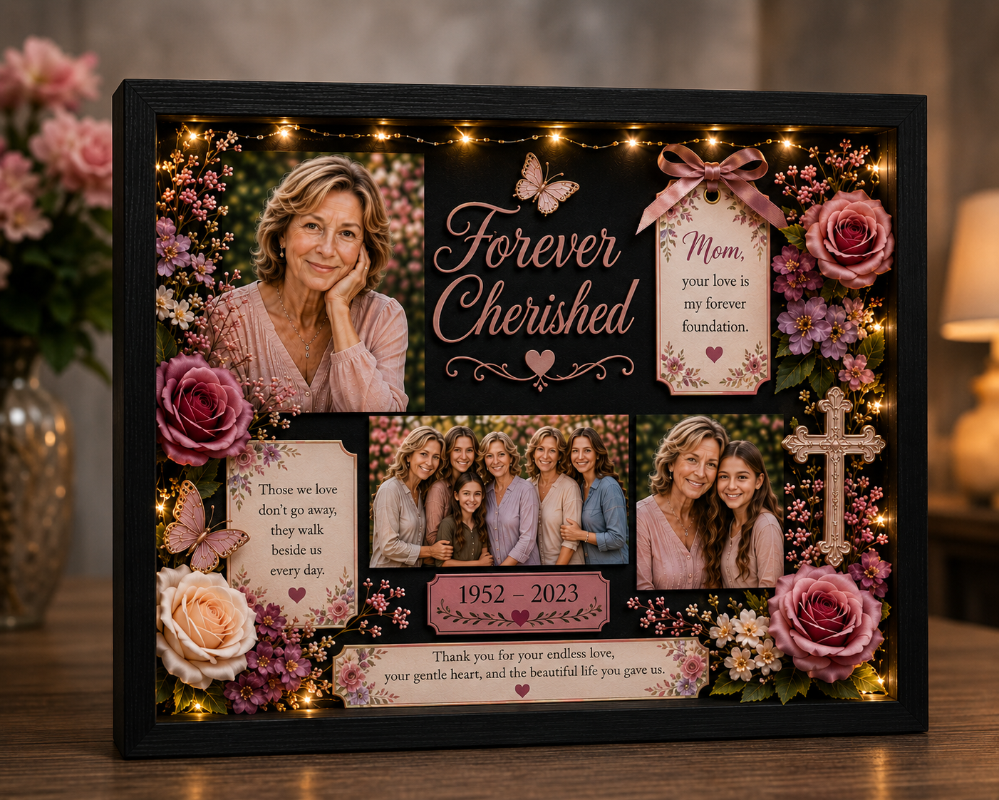 Personalized Mother Memorial Shadow Box | Heaven's Angel™ Keepsake
