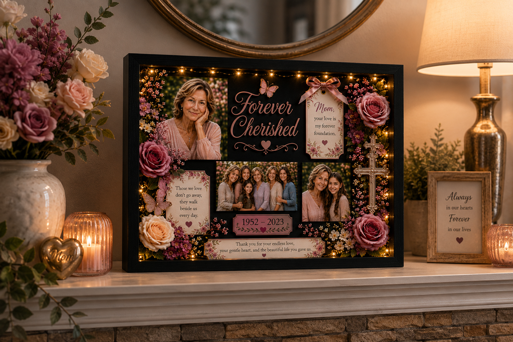 Personalized Mother Memorial Shadow Box | Heaven's Angel™ Keepsake