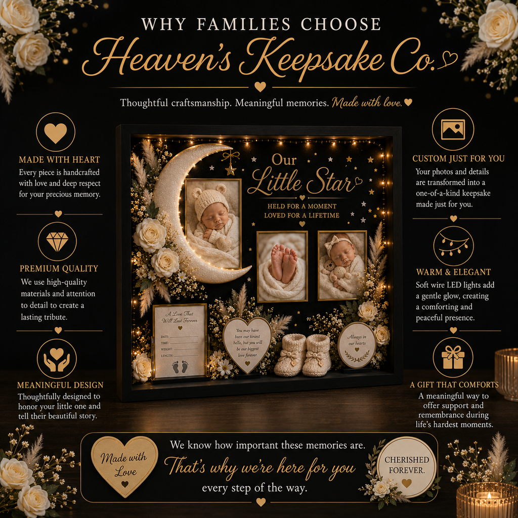 Personalized Baby Memorial Shadow Box | Our Little Star™ Keepsake