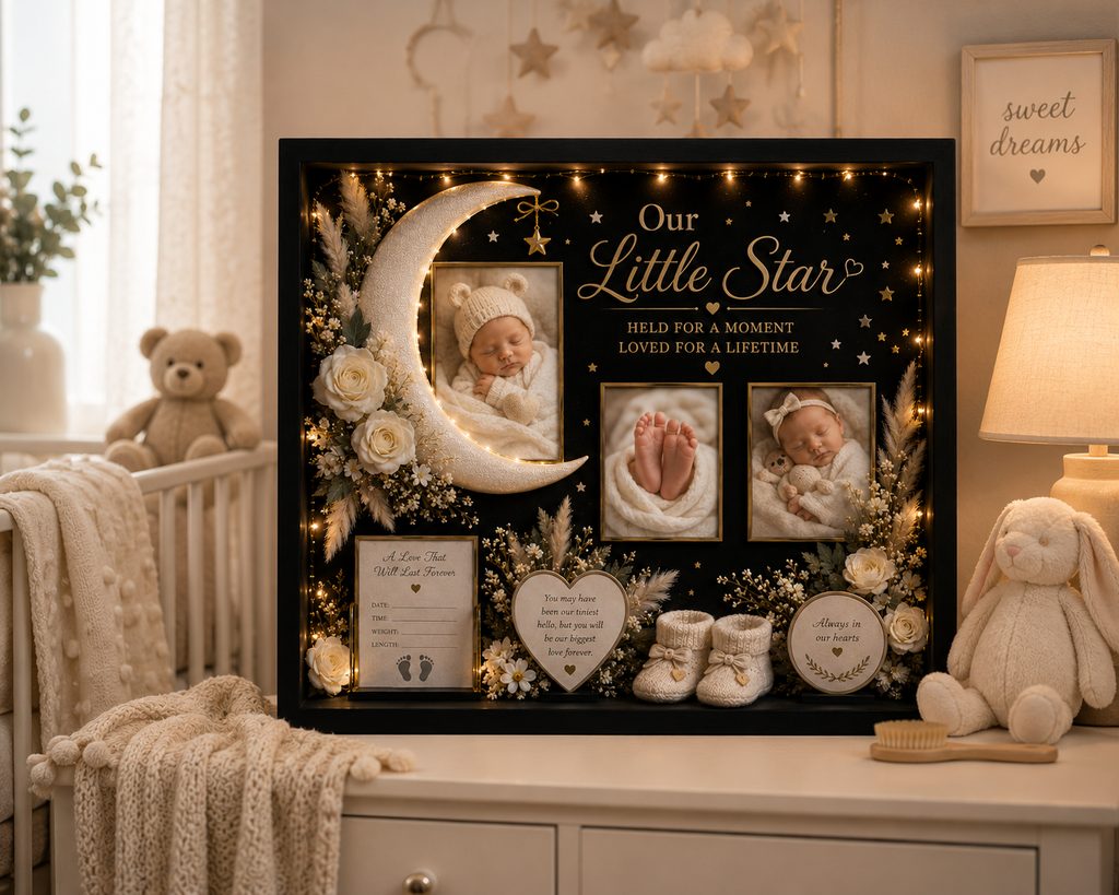 Personalized Baby Memorial Shadow Box | Our Little Star™ Keepsake