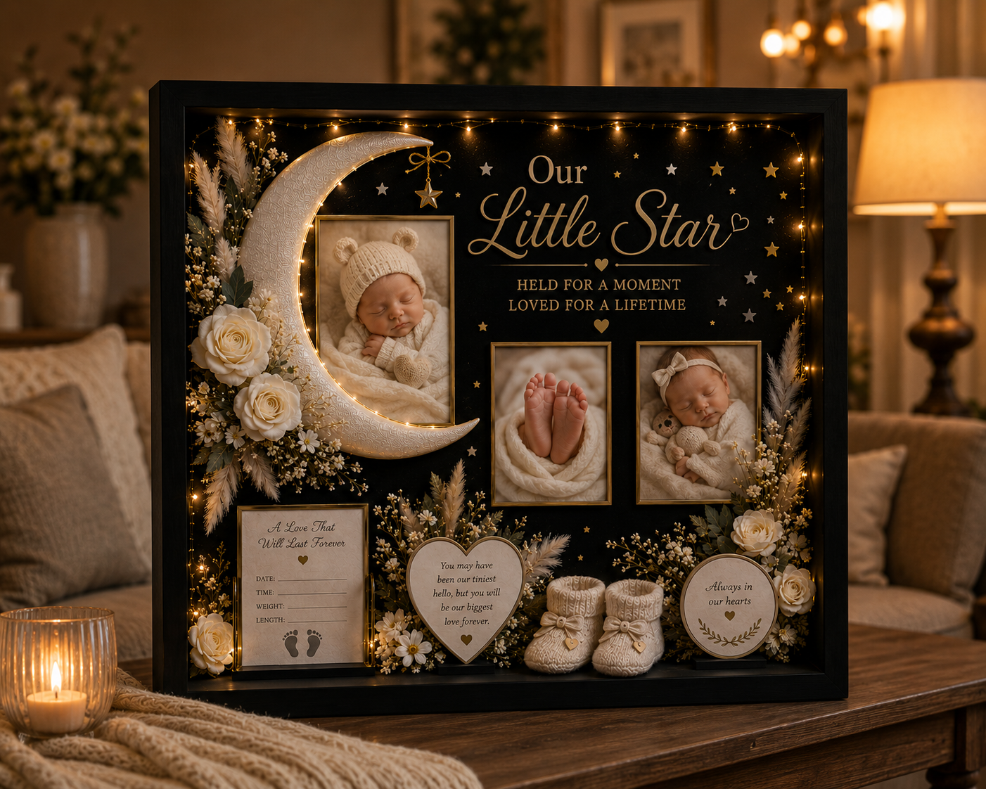 Personalized Baby Memorial Shadow Box | Our Little Star™ Keepsake