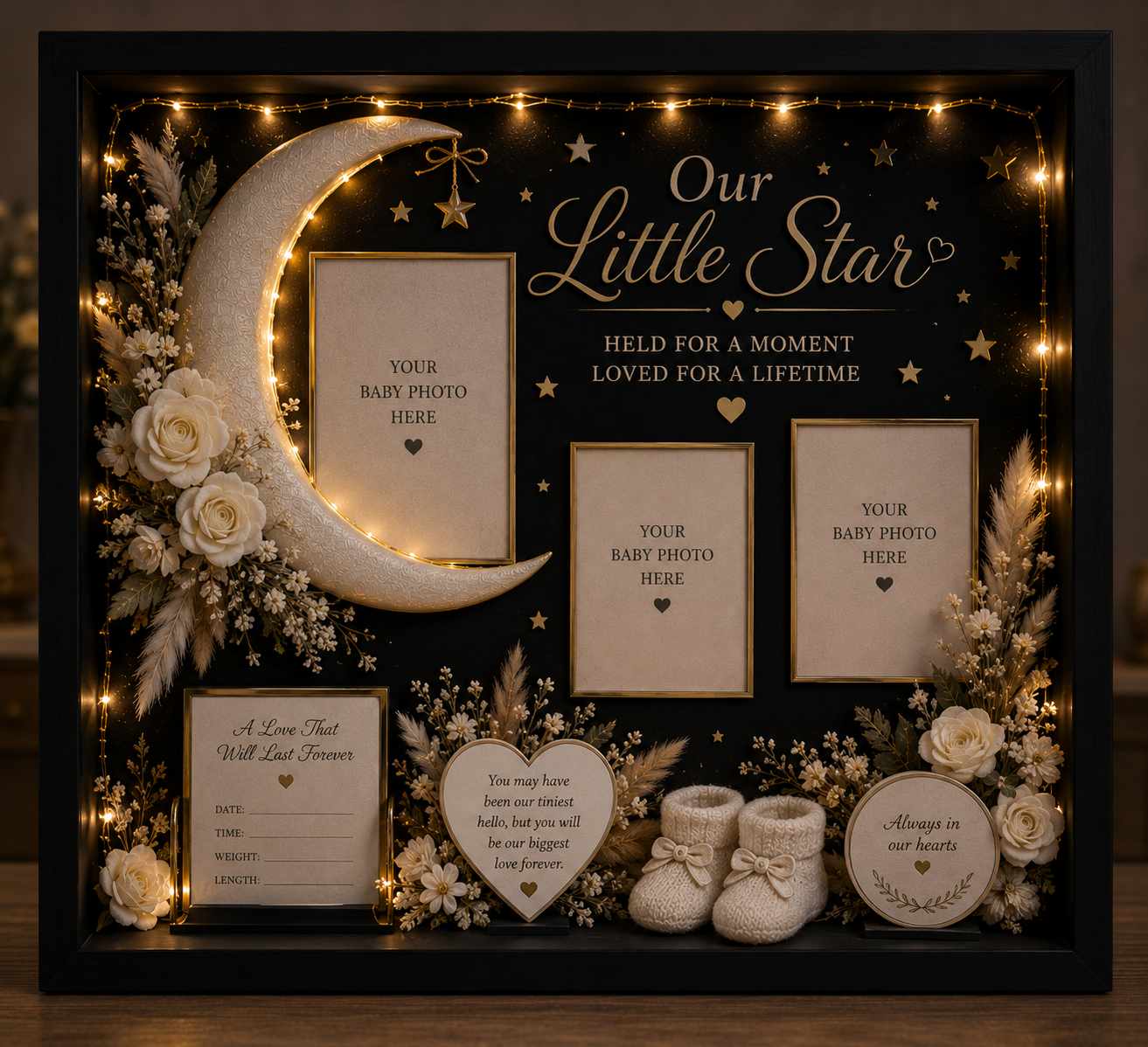 Personalized Baby Memorial Shadow Box | Our Little Star™ Keepsake