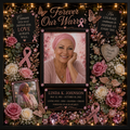 Breast Cancer Memorial Shadow Box | Cancer Remembrance Gift | Forever Our Warrior™