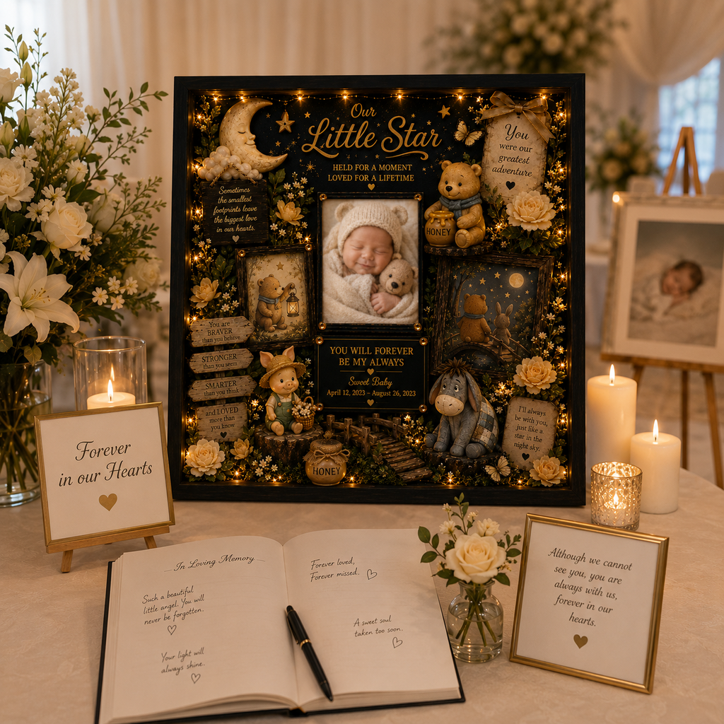 Woodland Baby Memorial Shadow Box | Infant Loss Gift | Our Little Star™