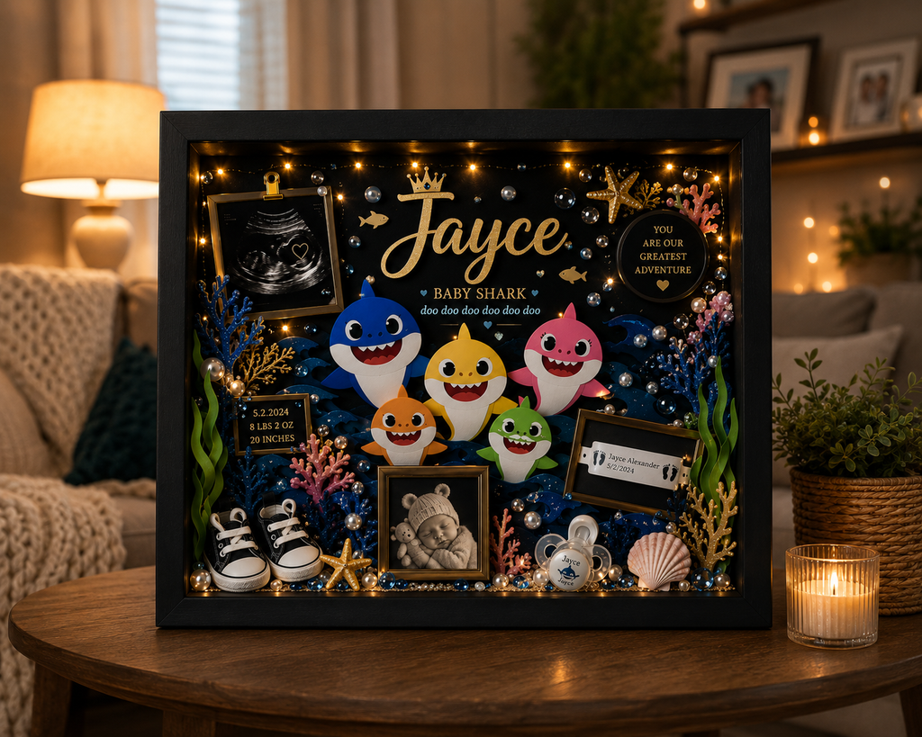 Ocean Baby Memorial Shadow Box | Infant Loss Gift | Our Little Star™