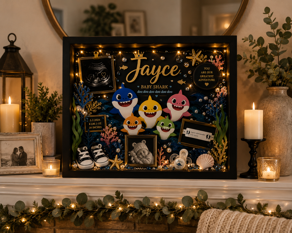 Ocean Baby Memorial Shadow Box | Infant Loss Gift | Our Little Star™