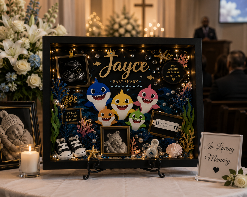 Ocean Baby Memorial Shadow Box | Infant Loss Gift | Our Little Star™