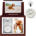 Pet Memorial Urn Keepsake Box for Dogs & Cats w/ Paw Print Kit & Album