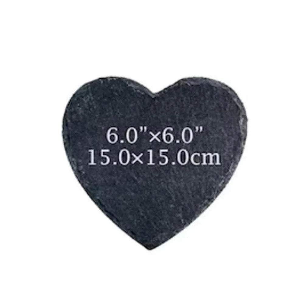 Personalized Pet Memorial Slate Heart Stone Custom Photo Name Dog Cat Grave Marker Garden Headstone Plaque Keepsake PetLoss Gift