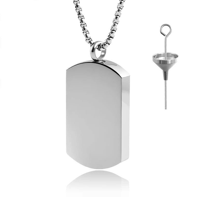 Personalized Photo Memorial Urn Necklace – Stainless Steel Ashes Keepsake