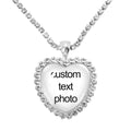 Personalized Heart Memorial Photo Necklace with Custom Photo