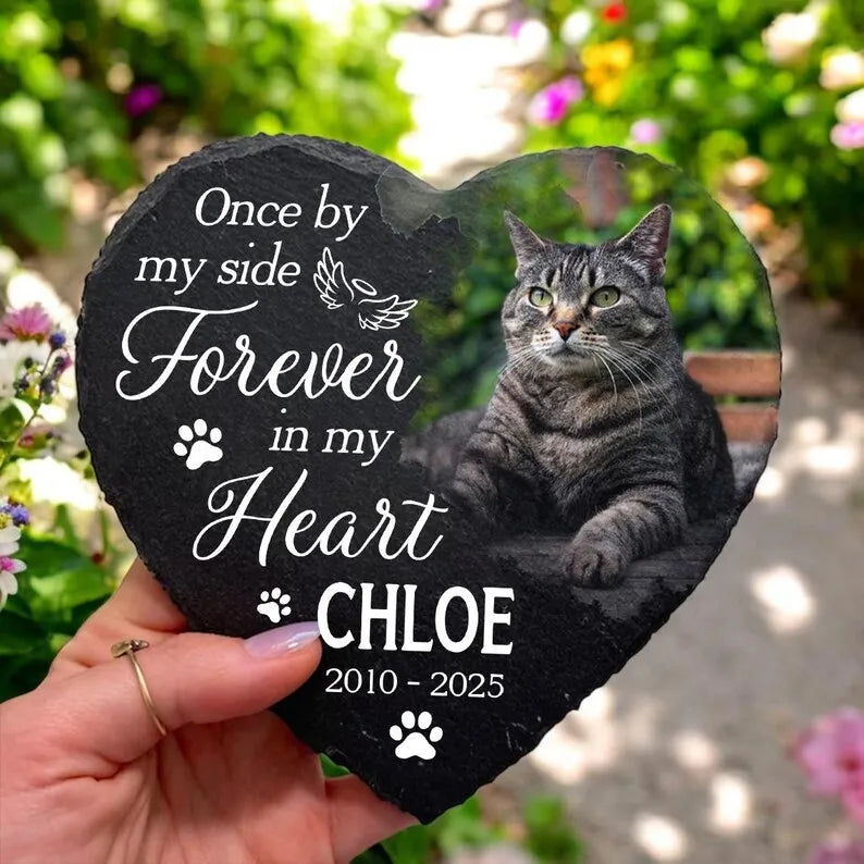 Personalized Cat Grave Marker Slate Plaque Stone Custom Engraved Name Pet Memorial Remembrance Gift For Kitty Loss Souvenir
