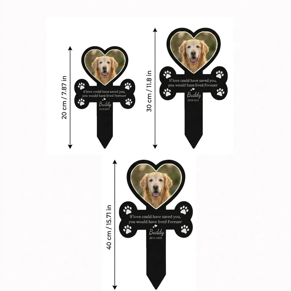 Personalized Picture Pet Grave Marker Stake, Engraved Name Date  Pet Memorial Tombstone Plaque, Sympathy Gift Loss of Dog Cat