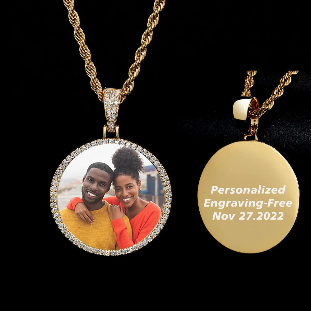 Personalized Memorial Photo Medallion Necklace