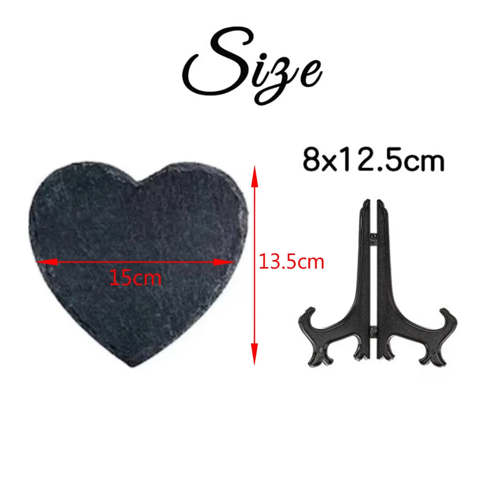 Personalized Pet Memorial Slate Heart Stone Custom Photo Name Dog Cat Grave Marker Garden Headstone Plaque Keepsake PetLoss Gift