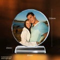 Personalized Crystal Heart Memorial Photo Keepsake with Lighted Base