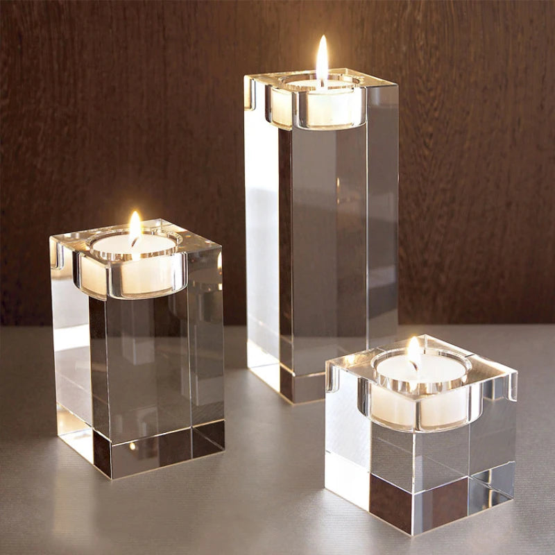 Personalized 3D Crystal Memorial Photo Candle Holder