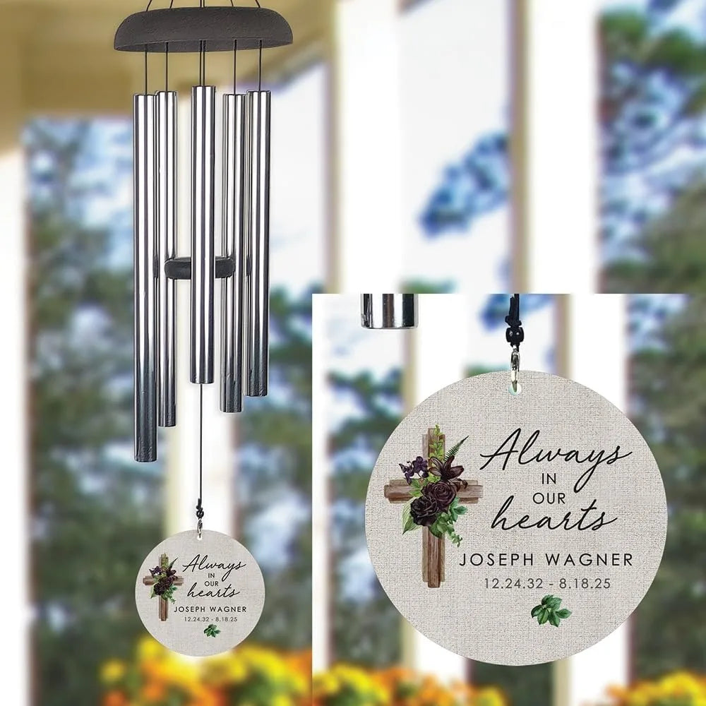 Personalized Memorial Wind Chime for Loss of Loved One, 42 Inch Sympathy Gift product image 5