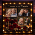 Personalized Memorial Shadow Box | Forever in Our Hearts Tribute | Custom Photo Keepsake