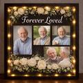 Forever Loved Memorial Shadow Box | Custom Photo Keepsake | Sympathy Remembrance Gift
