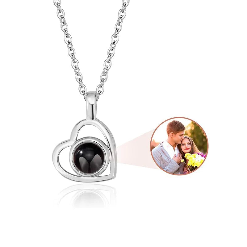 Personalized Photo Projection Necklace I Love You 100 Languages Dog Paw Memorial Pendant Necklace Custom Photo Dog Paw Necklace