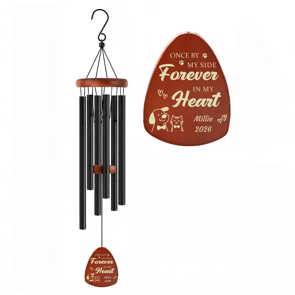 Custom Pet Memorial Wind Chime,Personalized Dog Cat Loss Sympathy Gift,Bereavement Remembrance Keepsake Outdoor Garden Home Deco product image 1