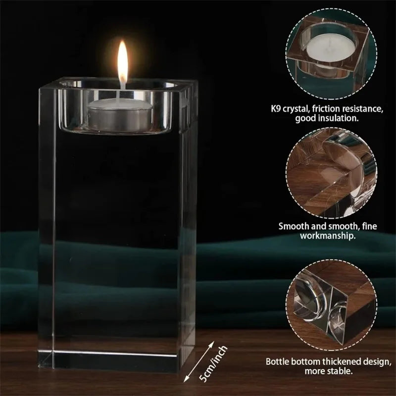 Personalized 2D & 3D Crystal Memorial Photo Candle Holder