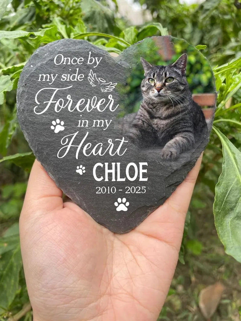 Personalized Cat Grave Marker Slate Plaque Stone Custom Engraved Name Pet Memorial Remembrance Gift For Kitty Loss Souvenir