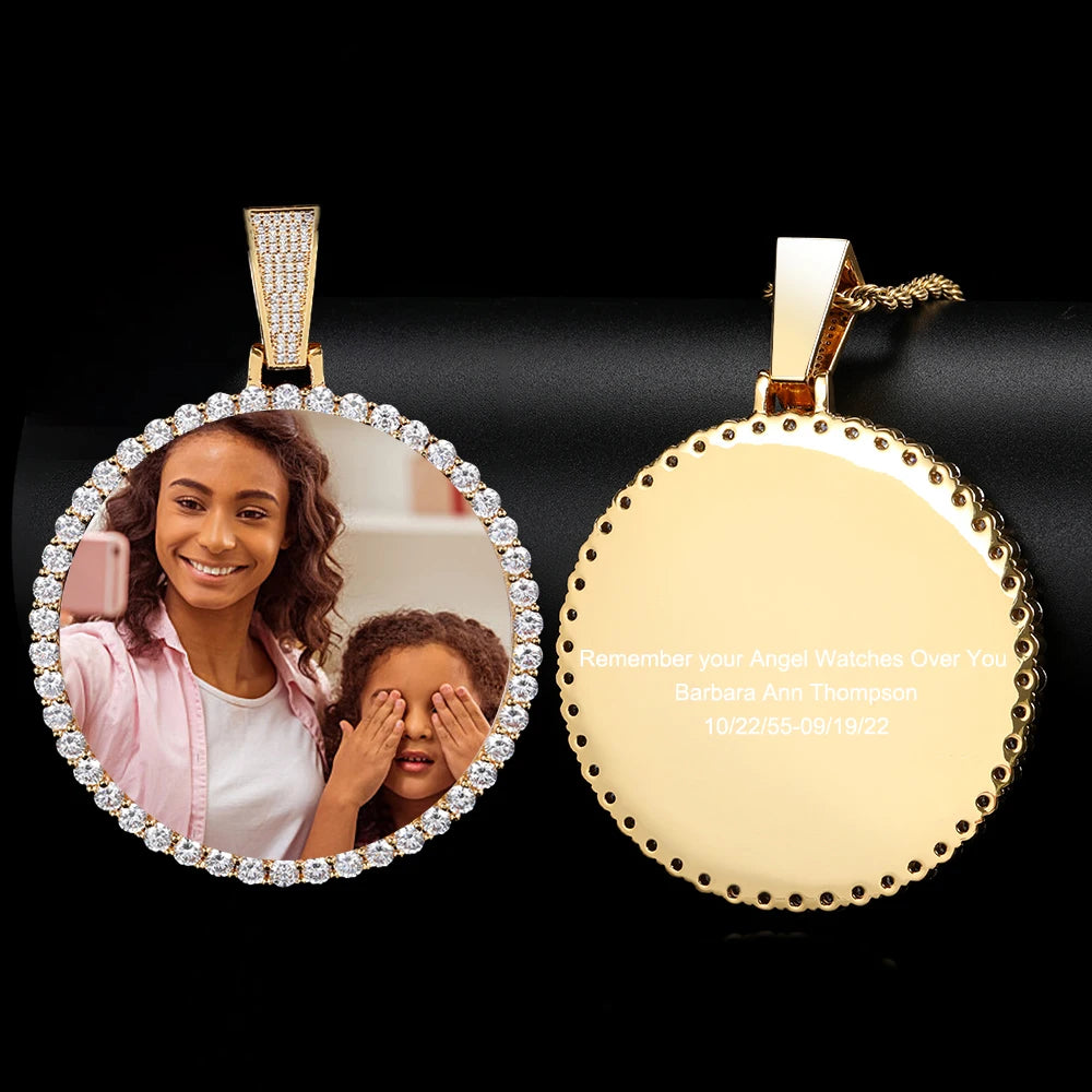 Personalized Memorial Photo Medallion Necklace