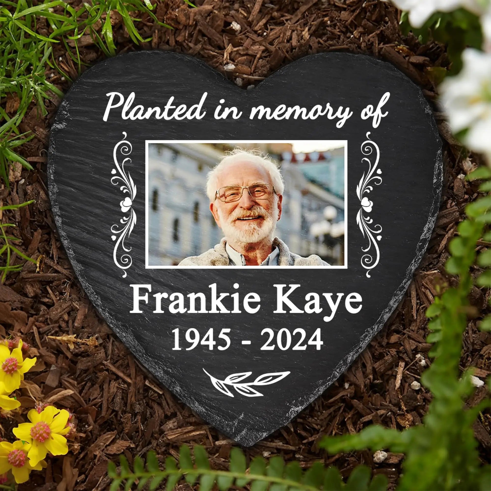 Personalized Photo Text Printed Stone Memorial Keepsake Sympathy Gift for Loss of Loved One Bereavement Remembrance Condolence
