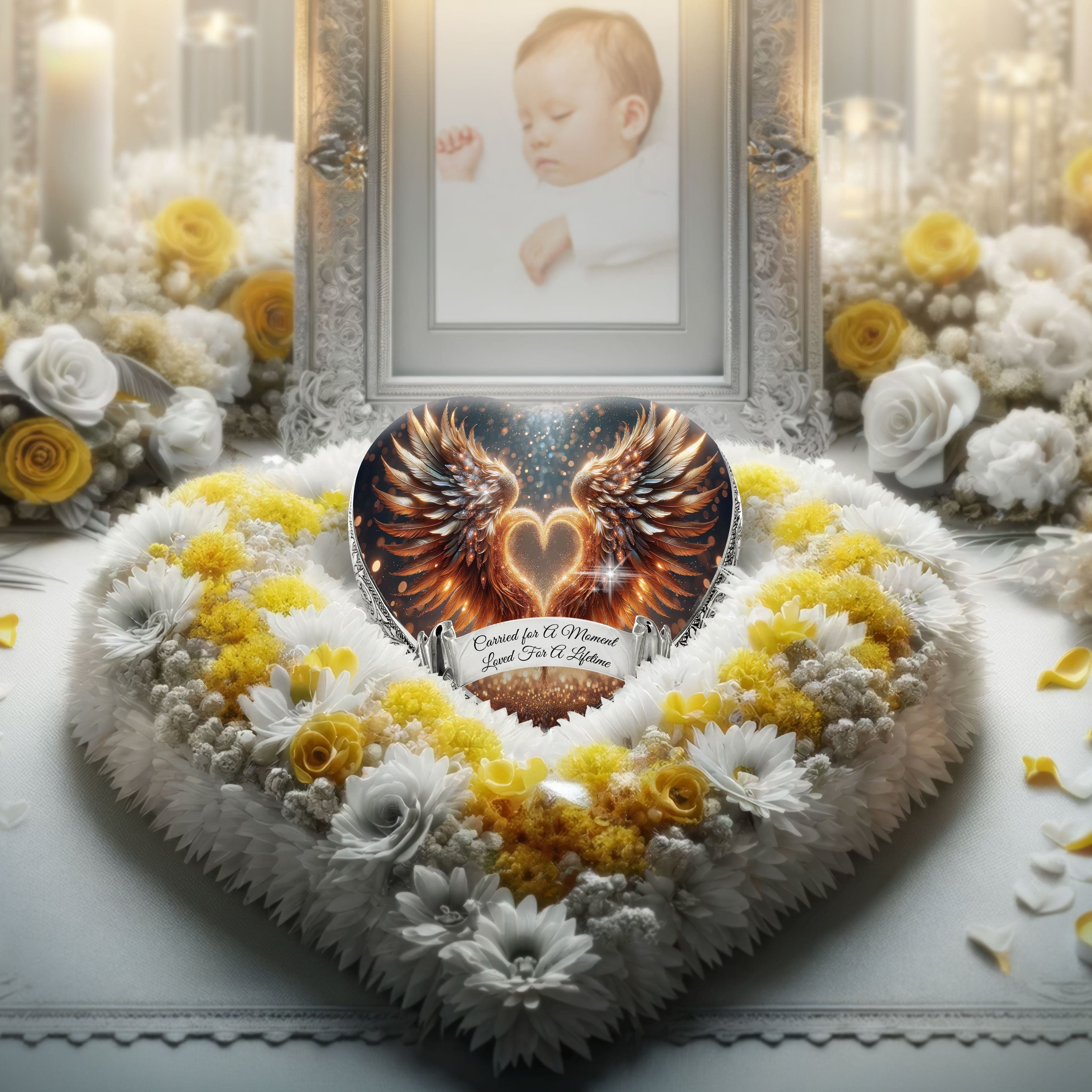 Gold Free Angel Baby or Child Cremation Urn