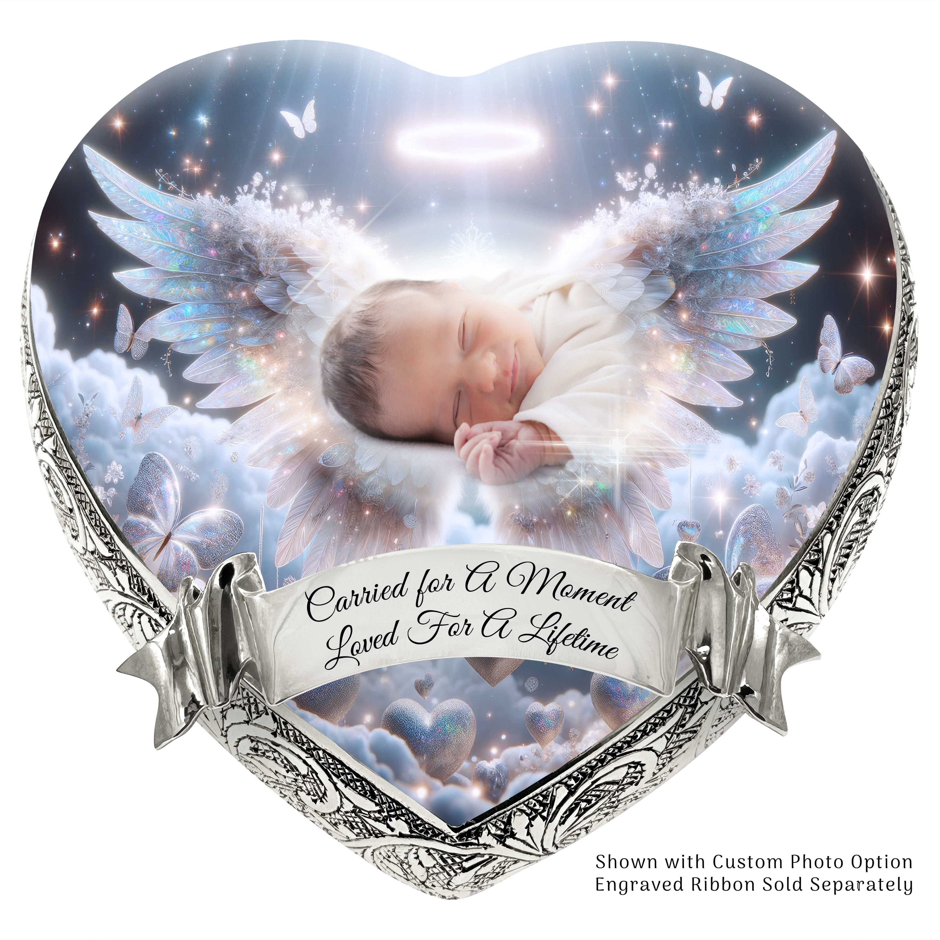 White Free Angel Baby or Child Cremation Urn