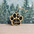 Personalized Dog Paw Ornament | Custom Pet Christmas Ornament