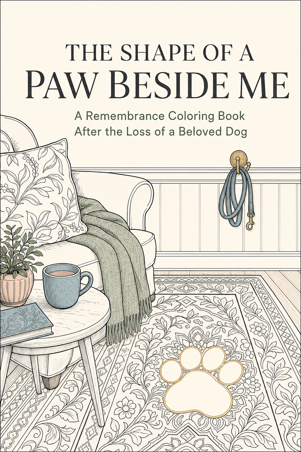 The Shape of a Paw Beside Me: A Remembrance Coloring Book After the Loss of a Beloved Dog